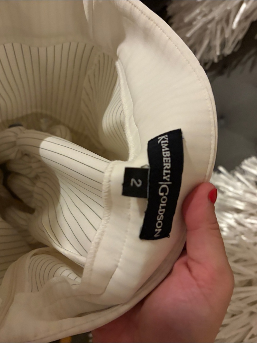 Kimberly Goldson Cream Ruffle Mini Skirt - Picture 4 of 4